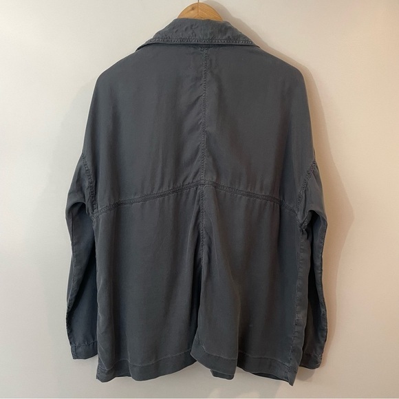 Caslon Lightweight Open Front Jacket Sz L Grey 100% Tencel Lyocell Fall Cardigan - Picture 6 of 10